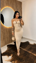vestido midi tomara que caia