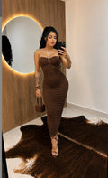vestido midi tomara que caia